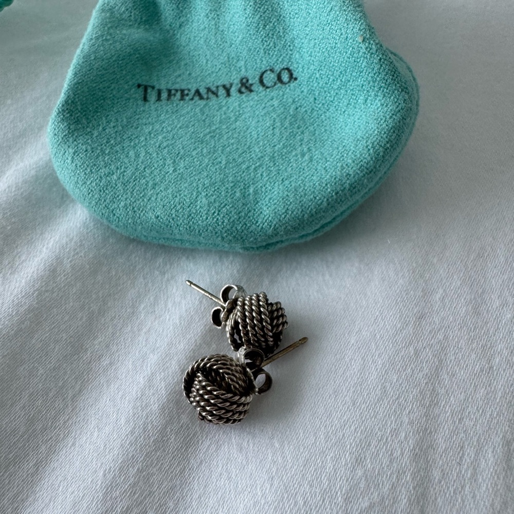 Tiffany & Co. Twisted Silver Earrings